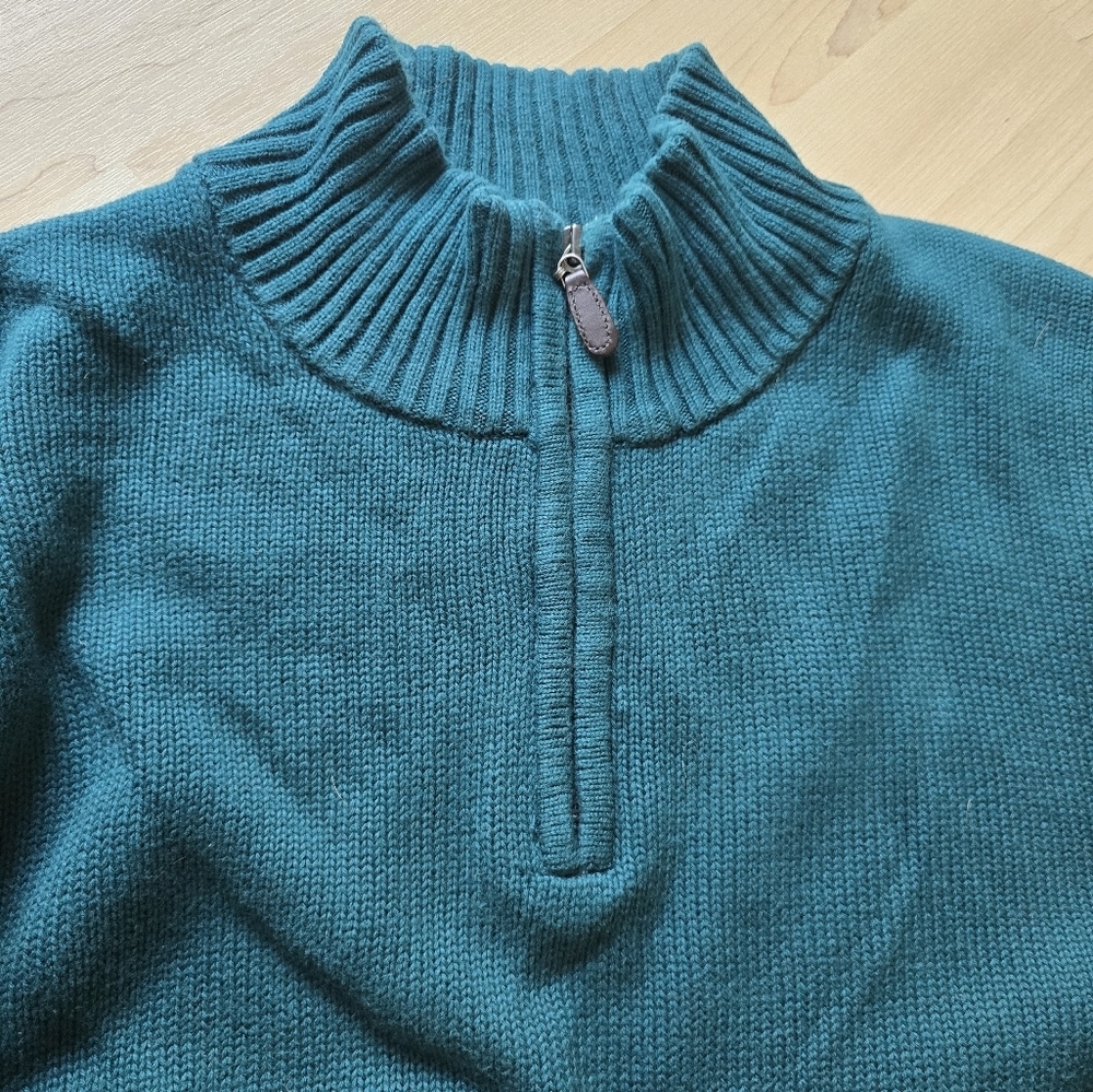 L.L.Bean Quarter Zip Sweater Size Large Tall - Picture 3 of 12